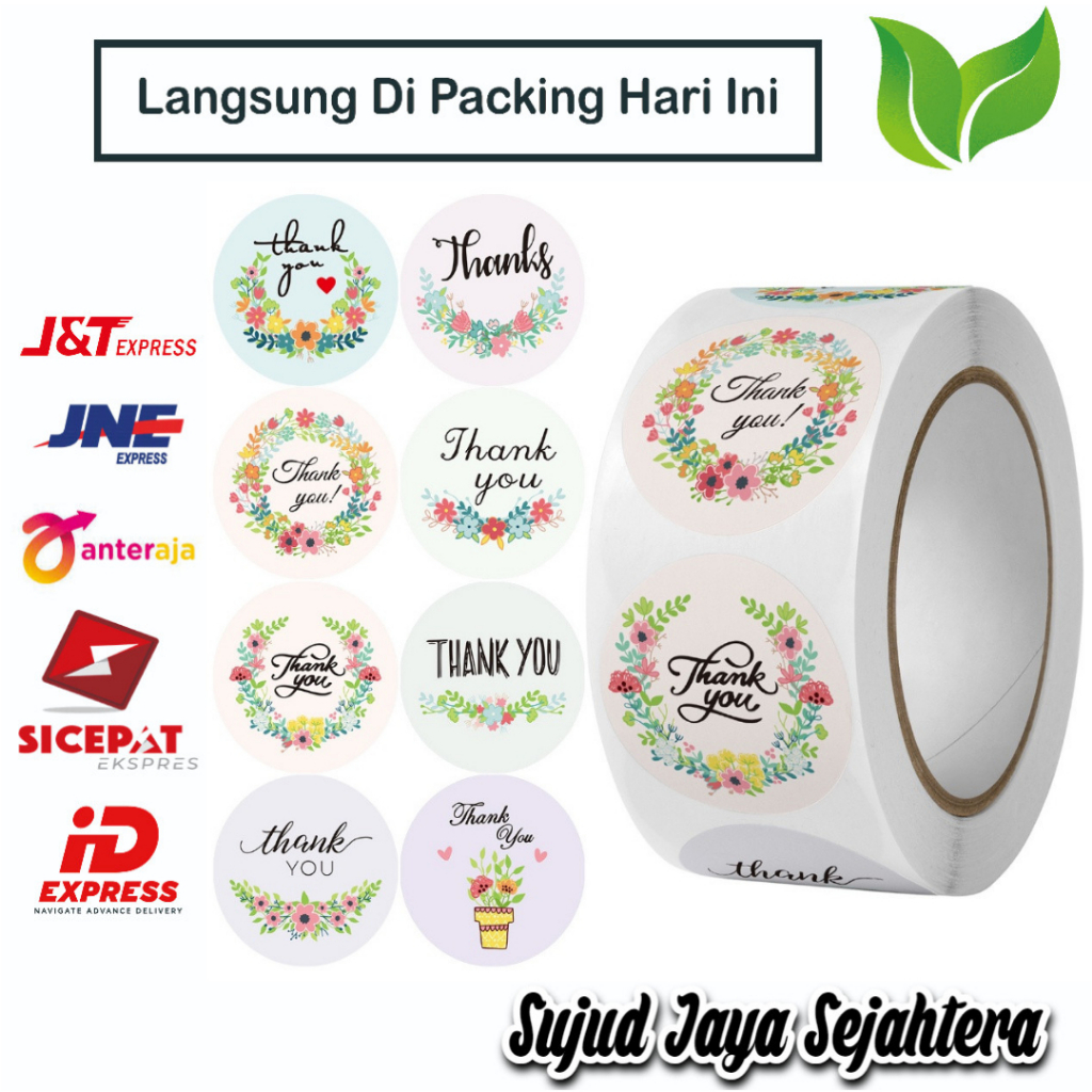 

02. STICKER THANK YOU STICKER TERIMA KASIH (MODEL BUNGA) 1 ROLL ISI 500 PCS TINGGAL KUPAS DAN TEMPEL