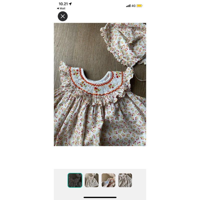 Luli & Me — Cherry & Orange Smocked Dress