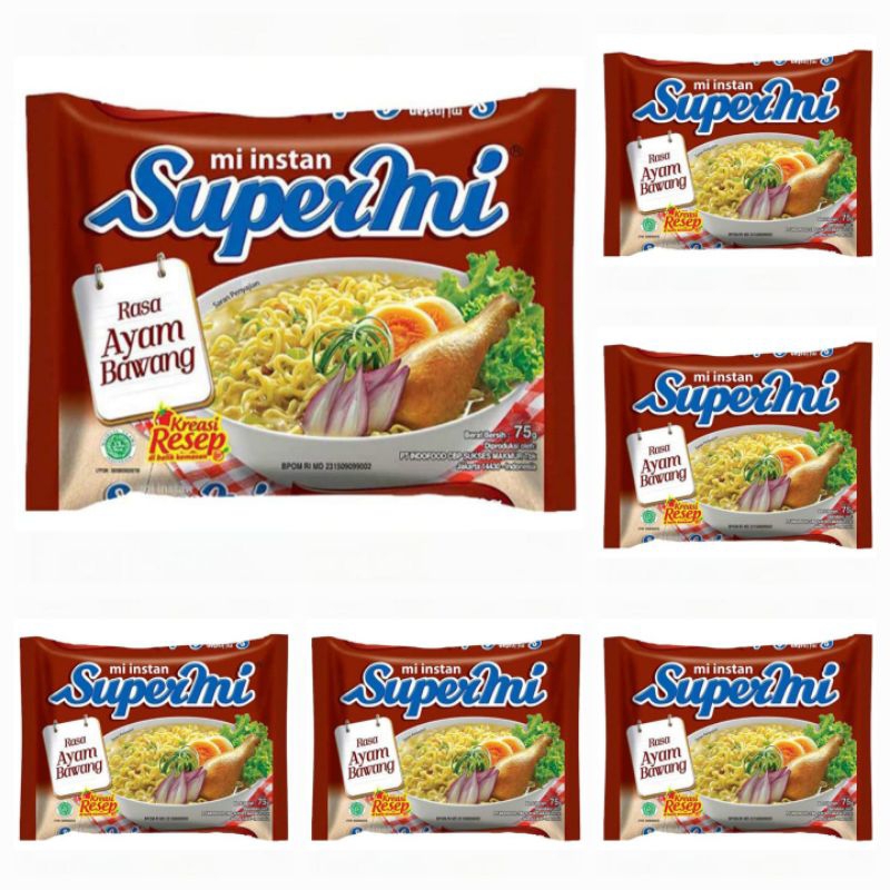 

Supermi Mi Instan Rasa Ayam Bawang 75 Gr