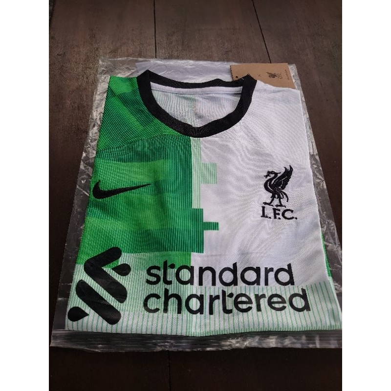 Liverpool FC Jersey away 23/24 hijau putih
