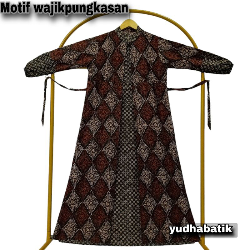 Gamis Batik Jumbo Modern Premium - Gamis Busui All Size/Gamis Batik Kombinasi - Gamis Batik