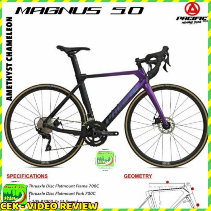 Sepeda balap RB PACIFIC MAGNUS 5.0 CARBON 2X11sp shimano