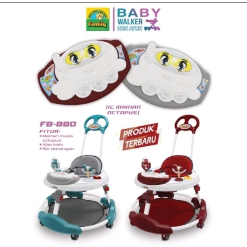 Baby Walker Family 661B FB 880 Musik Lampu Dorongan Karpet