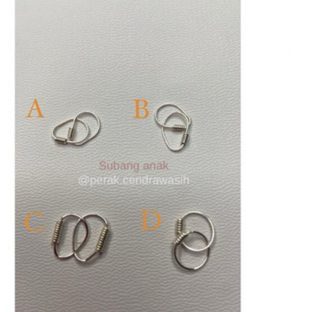ANTING KAWAT BAYI/ANAK-ANAK MODEL BULAT| SUBANG RING| ANTING SIMPEL PERAK925/ PERHIASAN PERAK LAPIS 