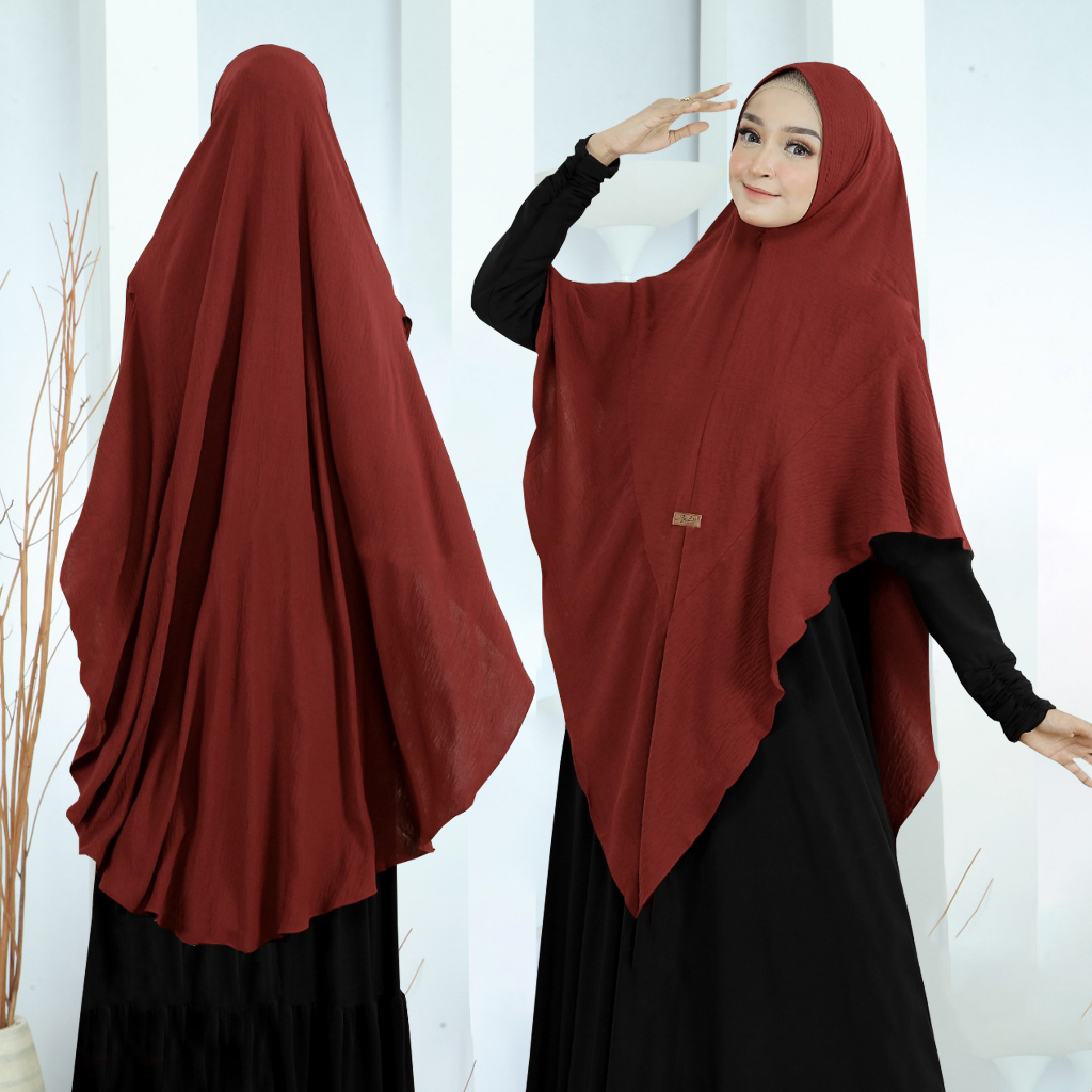 BISA COD TERBARU Hijab Instan Syari Jumbo Kode AHAMA Bahan Kringkel Premium By Ory AjeZas Collection