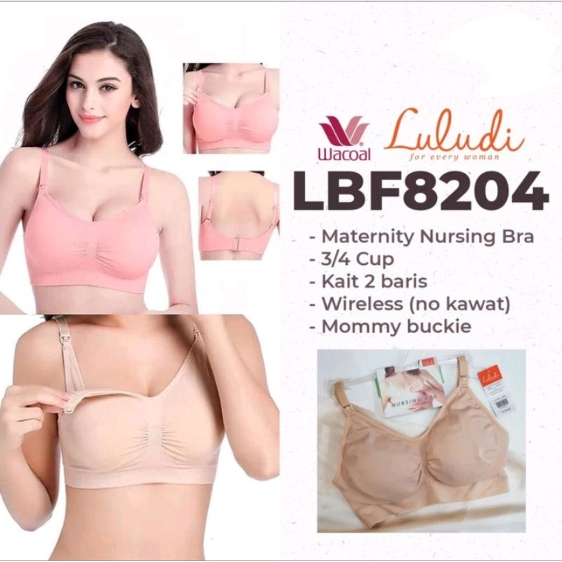 BRA MATERNITY LULUDI by WACOAL TANPA KAWAT BUSA TIPIS K83 LBF 8204 NO WIRE WIRELESS MENYUSUI BUSUI L