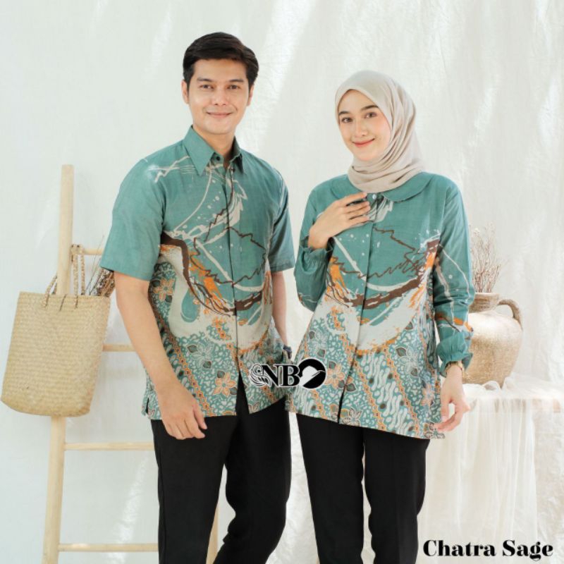 Baju batik couple pasangan suami istri seragam batik modern