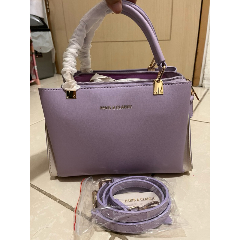 Tas Paris & Classic tas selempang wanita tas lilac
