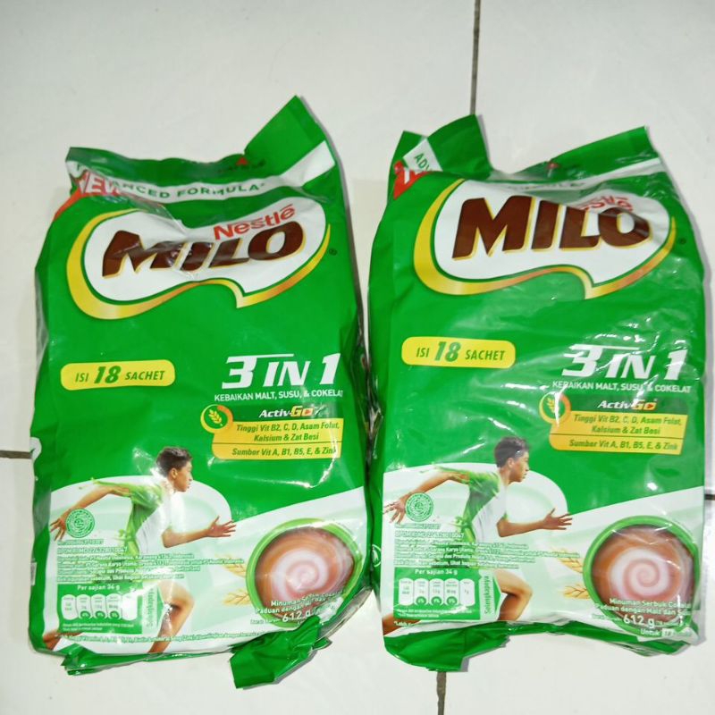 

Susu Milo 3in1 isi 18 sachet