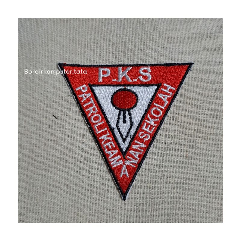 BADGE BORDIR PKS PATROLI KEAMANAN SEKOLAH / PATCH BORDIR PKS