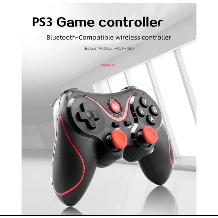 X3 Gamepad Joystick Bluetooth Plus Holder HP- Joystick Konsol PS2 & PS3- X3 Wireless Controller HOPL