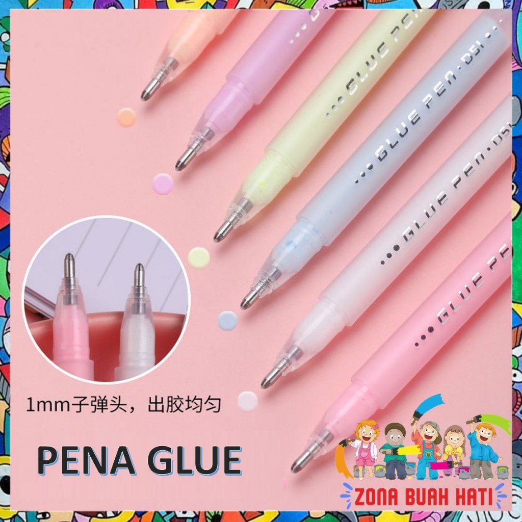 

ZBH Pulpen Lem Kertas Cepat Kering Lem Cair Anti Bocor Bentuk Pena Glue Pen Stiker Scrapbook Diy Untuk Anak-Anak