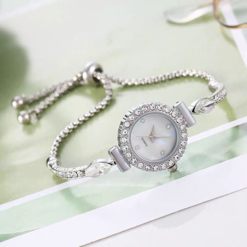 Jam tangan wanita Quartz tali rantai serut fashion jam wanita tahan air jam wanita kekinian jam wani