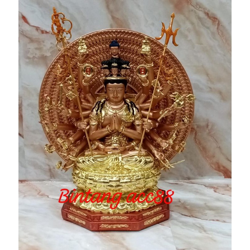 patung dewi seribu tangan / cing cui / cien so- kwan im - 12inch - 01