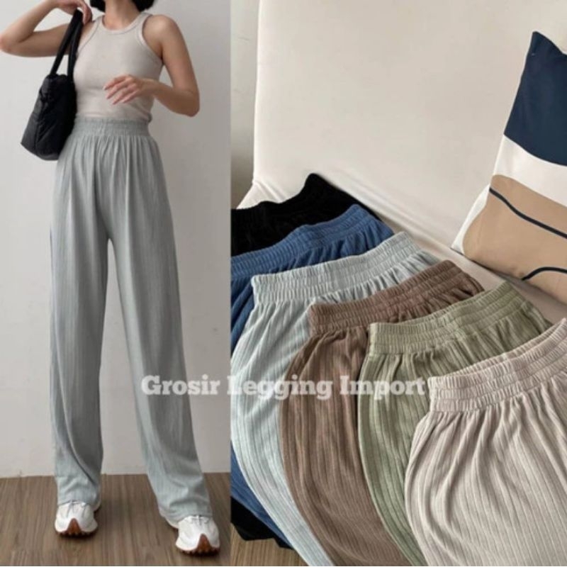 Kulot Hornet Knitt Premium/Celana Kulot Knitt Highwaist/Kulot Wanita Termurah