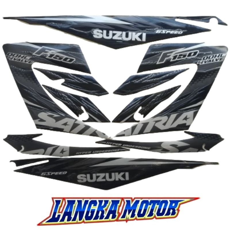 Satria Striping Stiker bodi Suzuki SATRIA FU 150 Hitam 2013