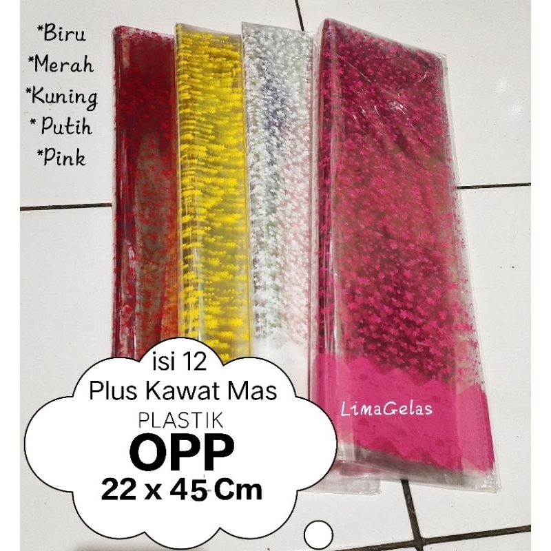 

Plastik Souvenir Ulang Tahun Bintang 22x45cm / Goodie Bag / Plastik Pembungkus Snack / Plastik Bening OPP Pita