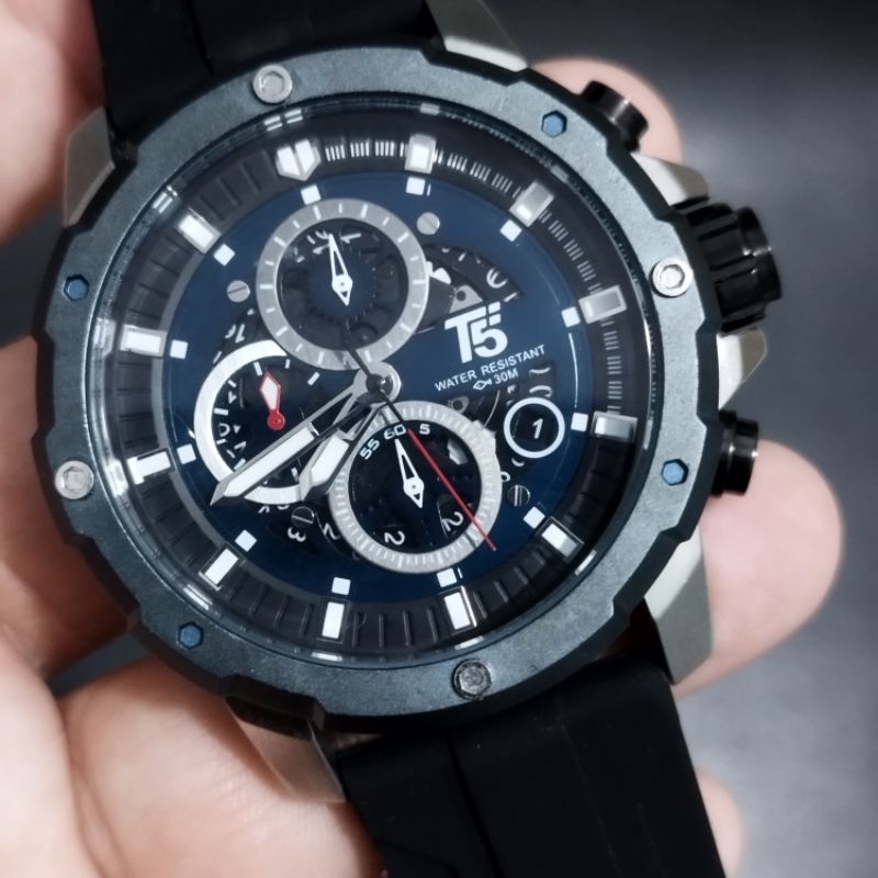 ORIGINAL T5 JAM TANGAN PRIA COWOK ANTI TAHAN AIR SPORT karet T5 JAM TANGAN PRIA COWOK COWO ORIGINAL 