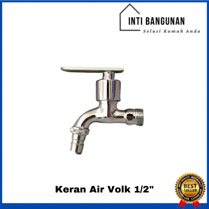 Keran Kran Air Volk 1/2 Tembok Dinding Taman Besi Stainless Steel