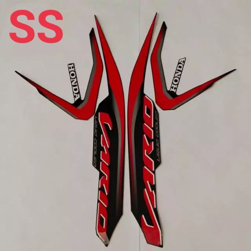 STIKER STRIPING LIS BODY VARIO 125 2019 ORIGINAL HITAM