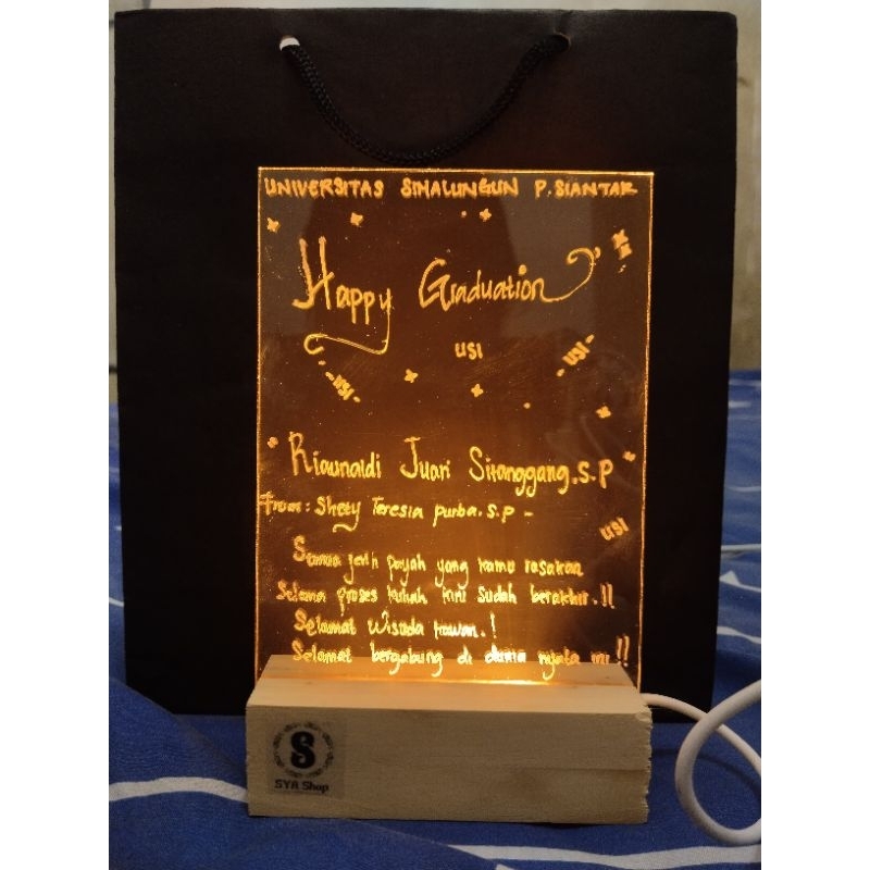 AKRILIK DESAINLED|BERLAMPU|KADO|HAMPERS|HADIAH