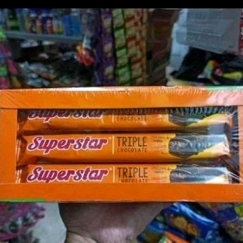 

Superstar Super Star Wafer Cokelat Dengan Triplek Cokelat Wafer Krim Bersalut 18g
