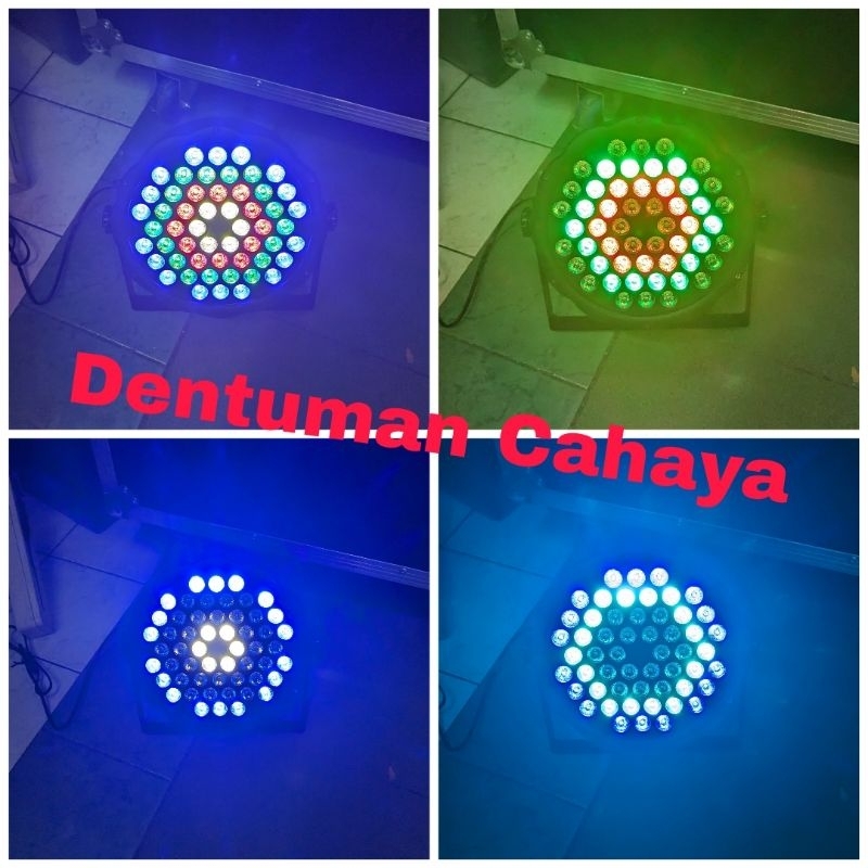 Parled Par Led 54led Slim Flat RGBW 4in1 Terang menyala