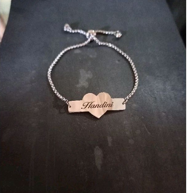 Gelang serut custom nama ukir laser