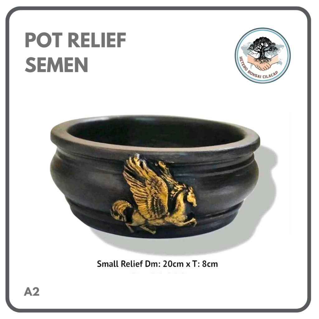Pot Bonsai Small Relief Semen