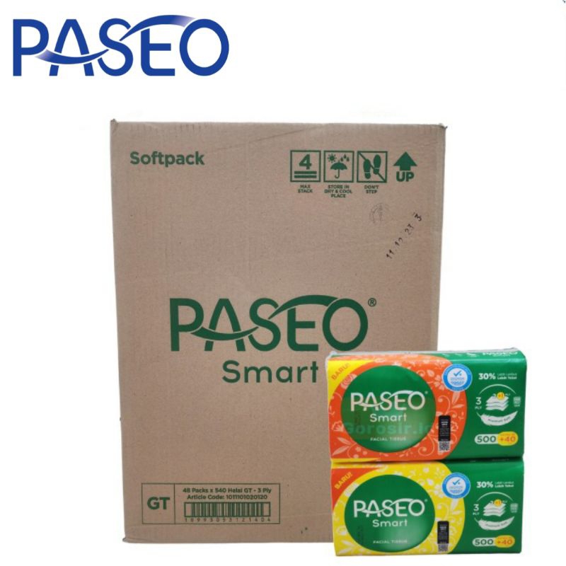 Tissue paseo smart 540 sheet 1 karton / dus Isi 48 pcs - 250 sheet grosir murah