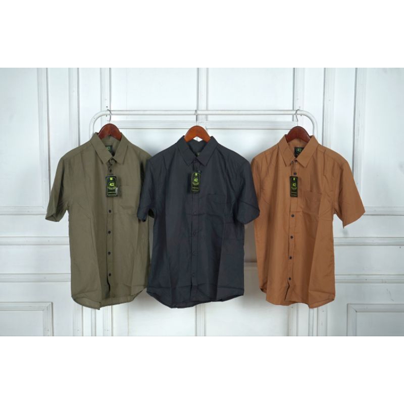 kemeja polos pria tangan pendek,kemeja kasual polos pria tangan pendek,kemeja pria polos tangan pend