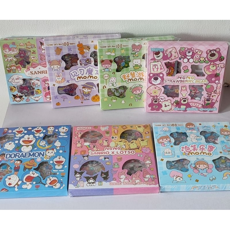 

STICKER LUCU 2D ISI 100 LEMBAR PER BOX KARAKTER MELODY DORAEMON HELLO KITTY LOTSO SANRIO Lotso stiker kuromi cinnamoroll Stiker Mainan anak tempelan dinding