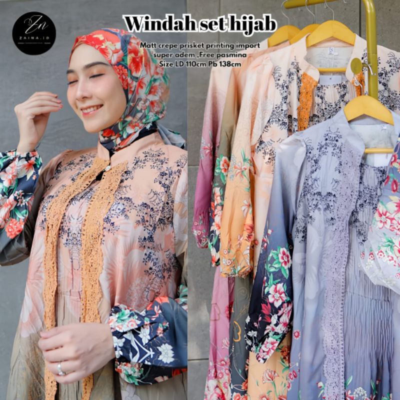 Windah set hijab by. zaina.id