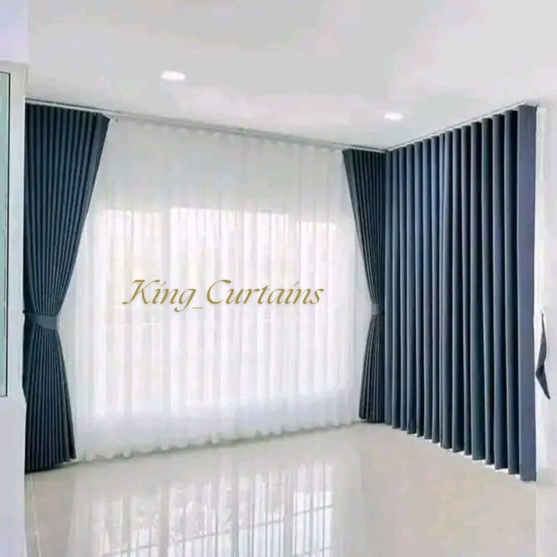 Gorden Blackout Import Premium Tebal Polos Serat Glossy Doff Minimalis