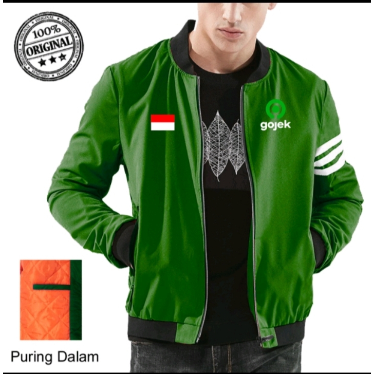 JAKET DRIVER GOJEK TERBARU / JAKET DRIVER PARASUT PRIA WANITA GOJEK BENDERA