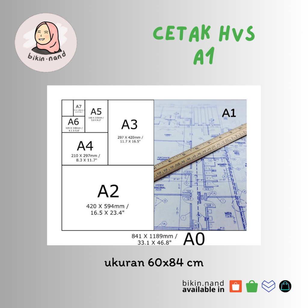 

Cetak HVS Foto ukuran A1 (60x84 cm)