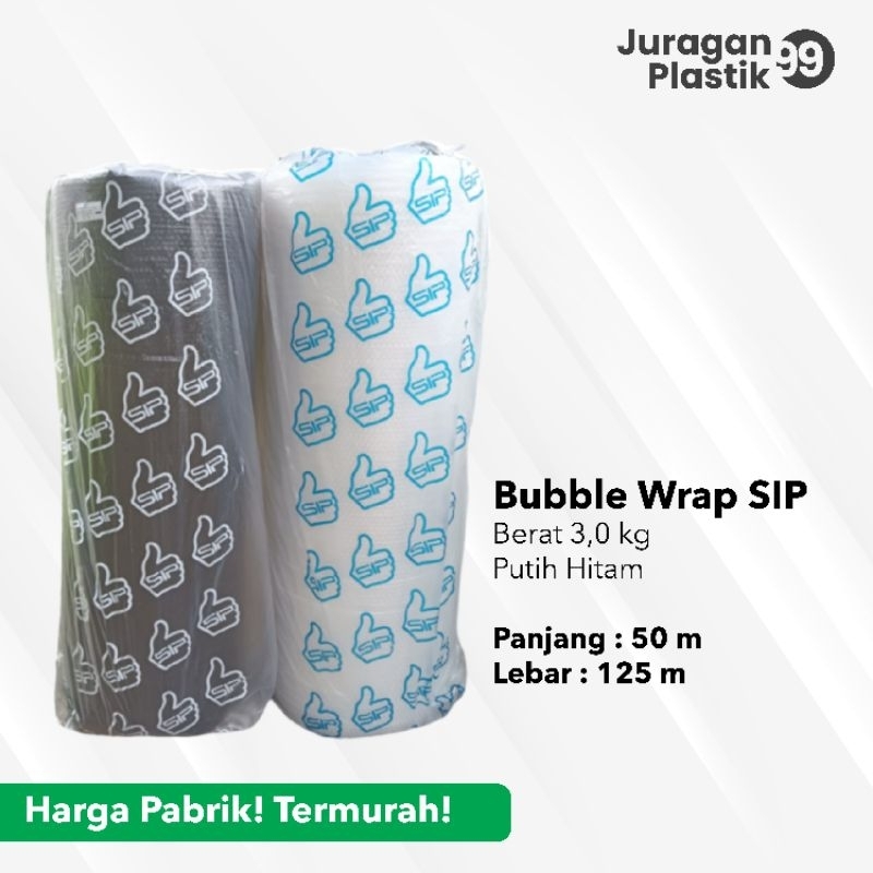 

Bubble Wrap Roll + Bubble Wrap 125cmx50m + Hitam + Bening