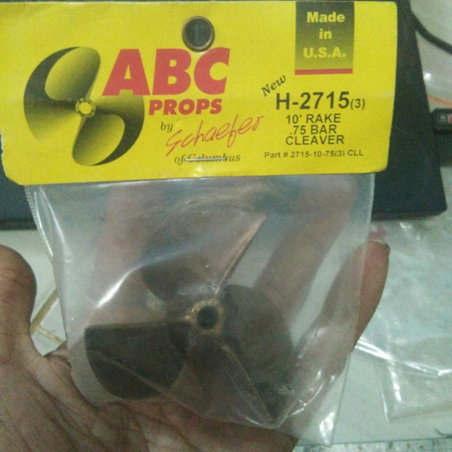 2715 3 Blade Cleaver Propeller Left – RC Boat Propeller | ABC Prop