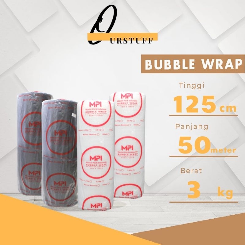 

Bubble Wrap MPI (Master Pack Indonesia) 125 CM X 50 METER Murahhh