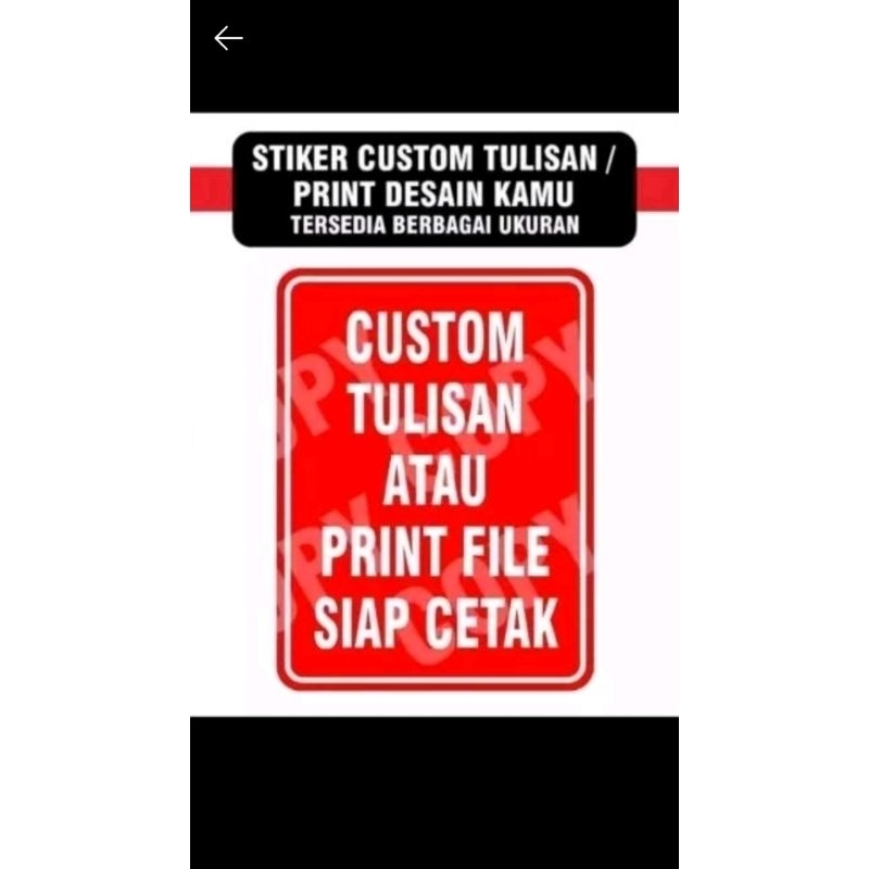 

Print Stiker vinyl Custom