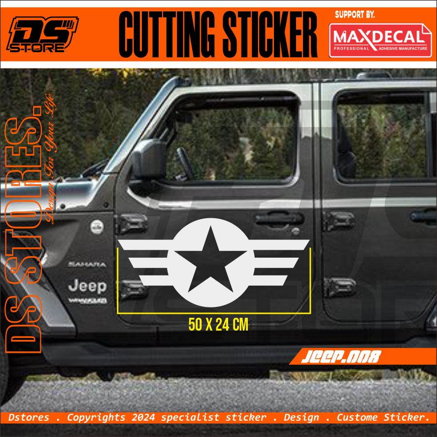 STIKER MOBIL JEEP STICKER JEEP BINTANG STIKER PINTU MOBIL JEEP KEREN