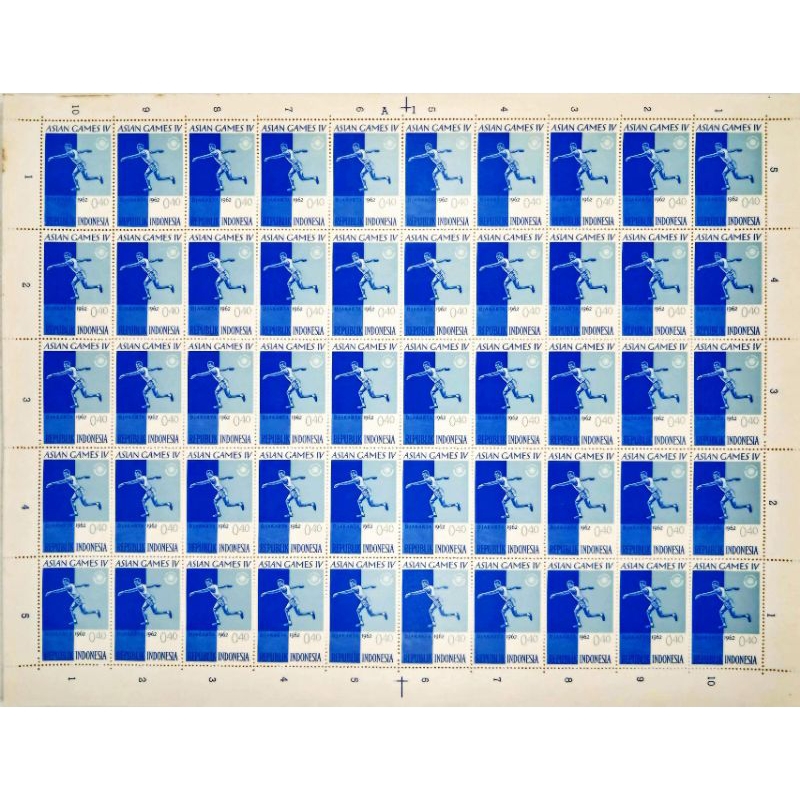 

Full Sheet Prangko 40 Sen Asian Games Jakarta 1962