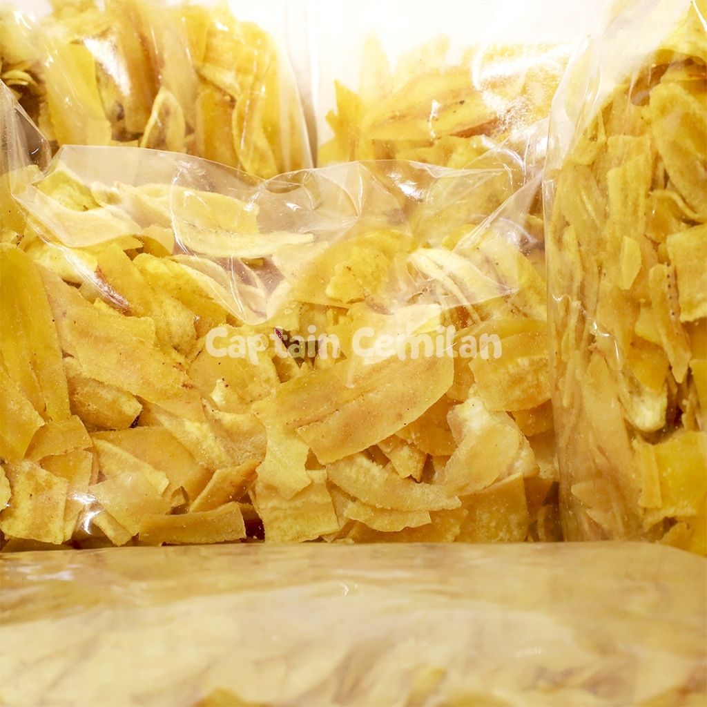 

Kripik pisang dibalut lelehan gula pasir 500g