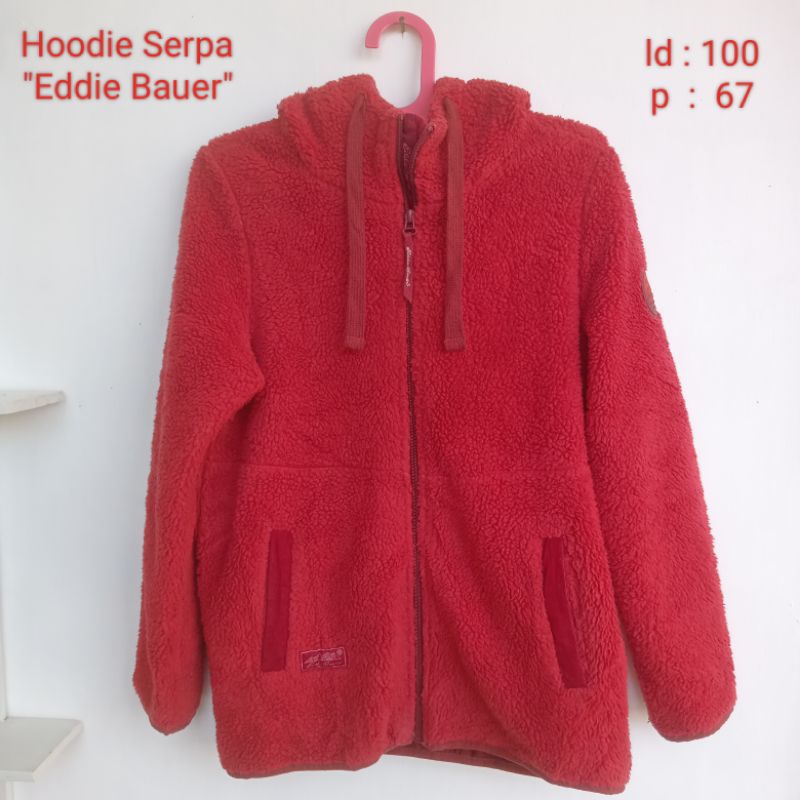 Hoodie Eddie Bauer Warna Merah Bata