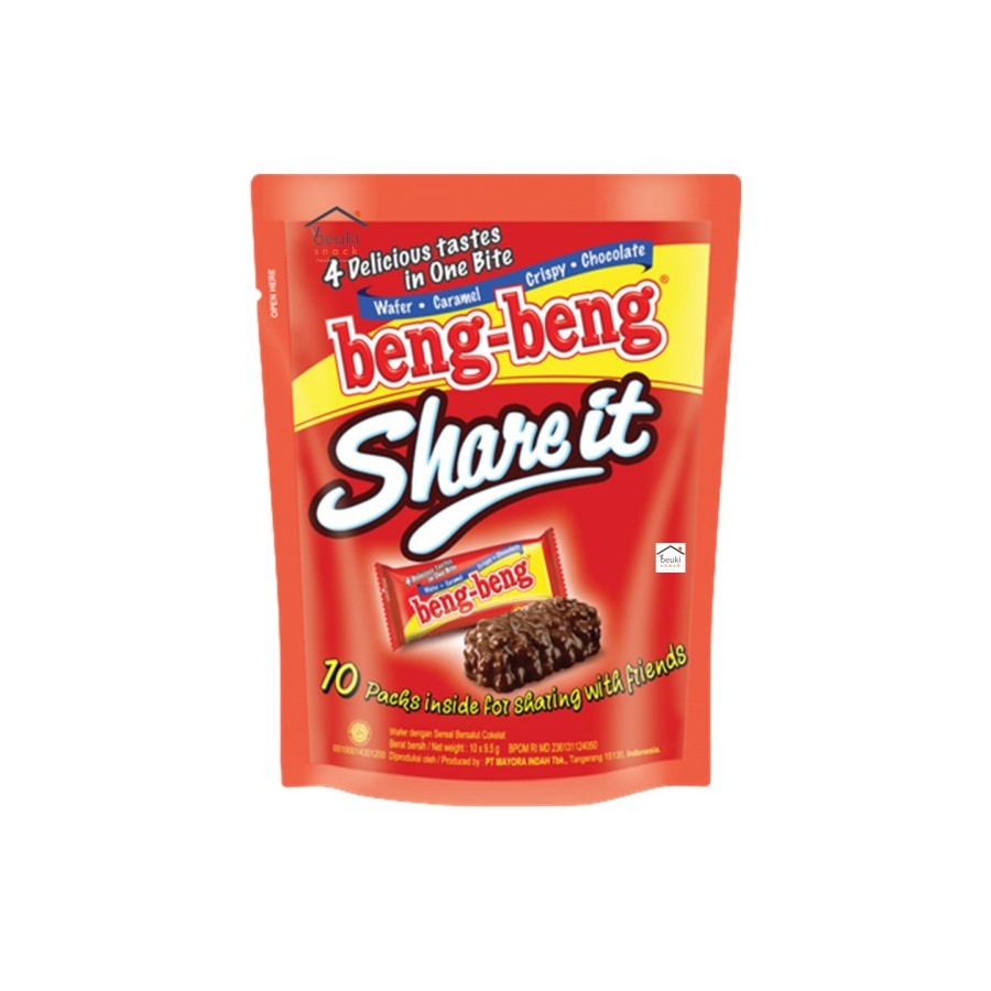 

Beng-Beng Share It Wafer Cokelat Karamel Pouch Isi 10