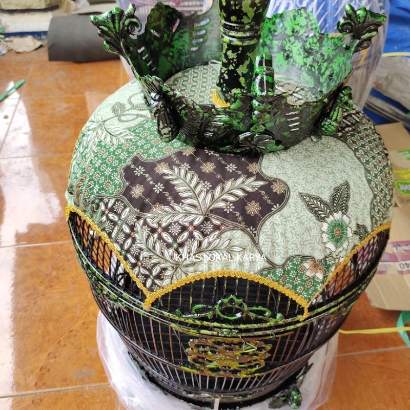 TERBARU  SANGKAR BURUNG MAHKOTA MERAK PIBER KAIN KANDANG PERKUTUT BERKUALITAS TRADISIONAL INDONESIA