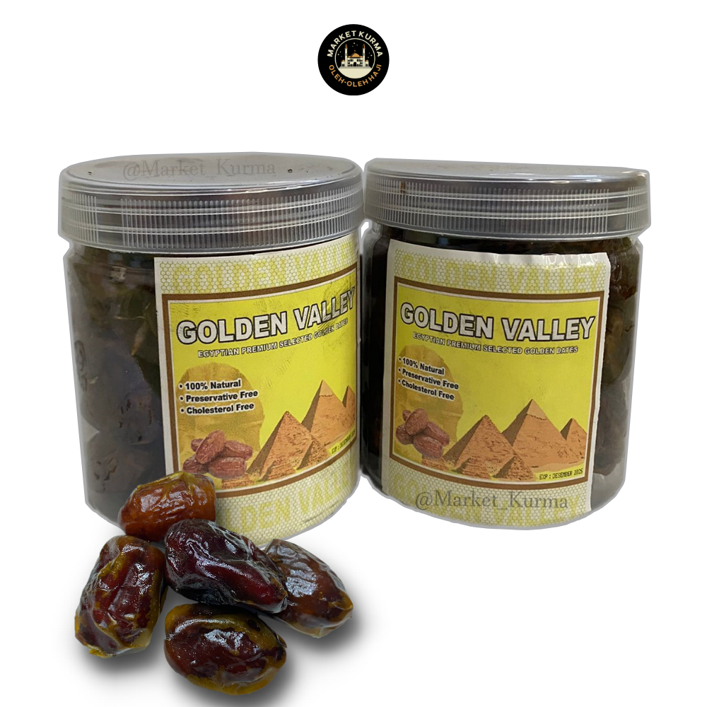 

KURMA GOLDEN VALLEY [500GR]/KURMA MESIR KEMASAN (TOPLES BULAT)