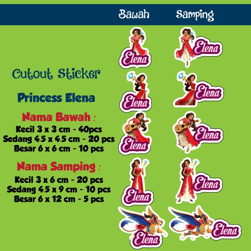 

sticker nama cutout elena