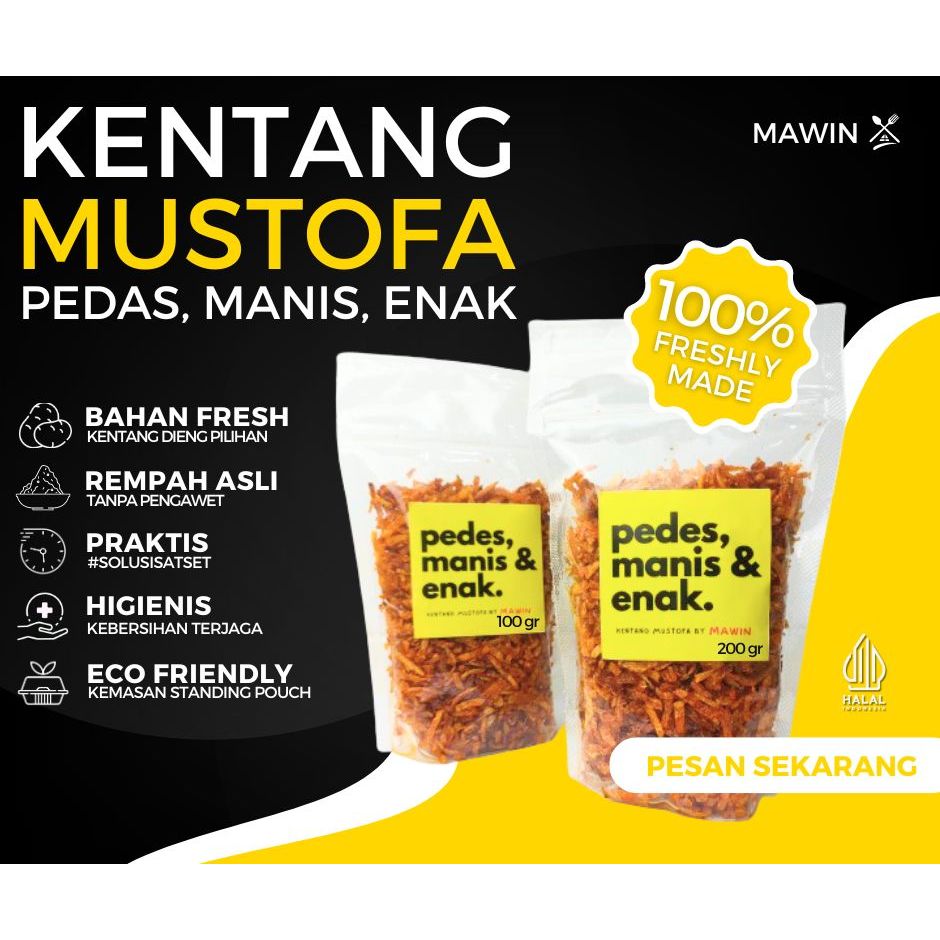 

MAWIN Kentang Mustofa / Kering Kentang Pedes Manis Enak