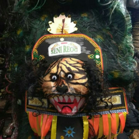 Mainan Topeng Reog Bulu Besar || Topeng Spon Reog Ponorogo || Topeng Reog Ponorogo Dadak Merak Harim
